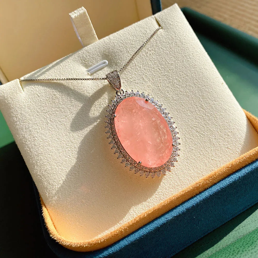 Collar con Colgante de Piedra Turmalina