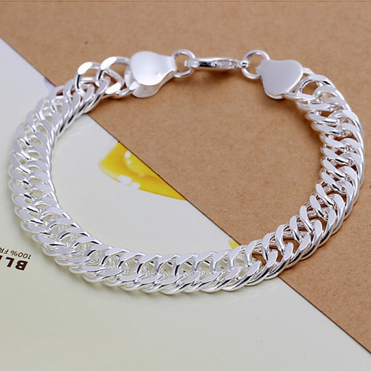 Pulsera Cubana Masculina en Plata 925 Esterlina